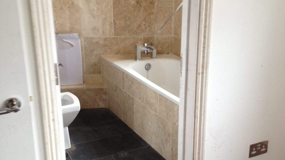 Bathroom after appliances fitted