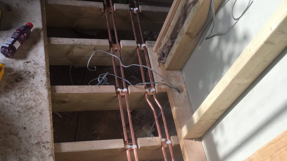 New plumbing pipework