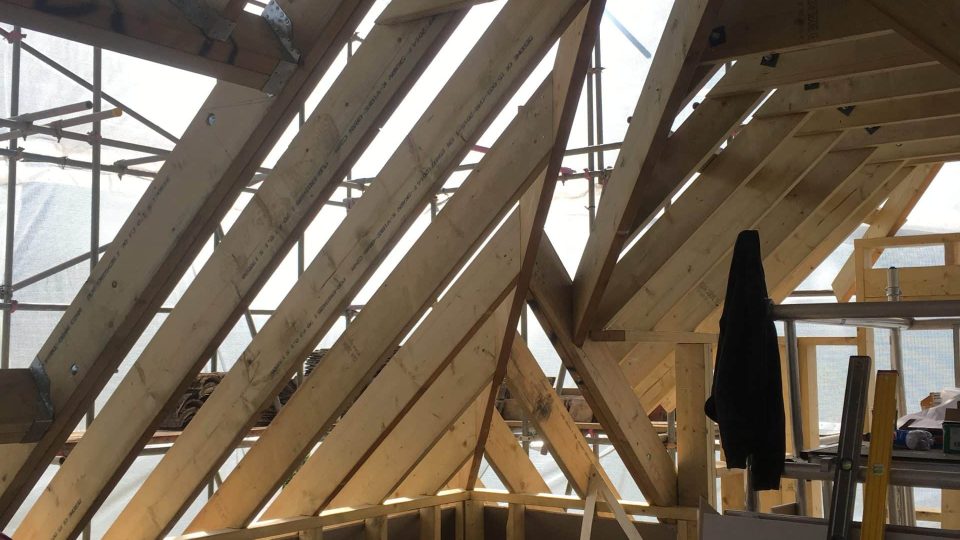 Construction of new roof