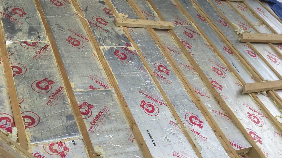 Construction of new roof