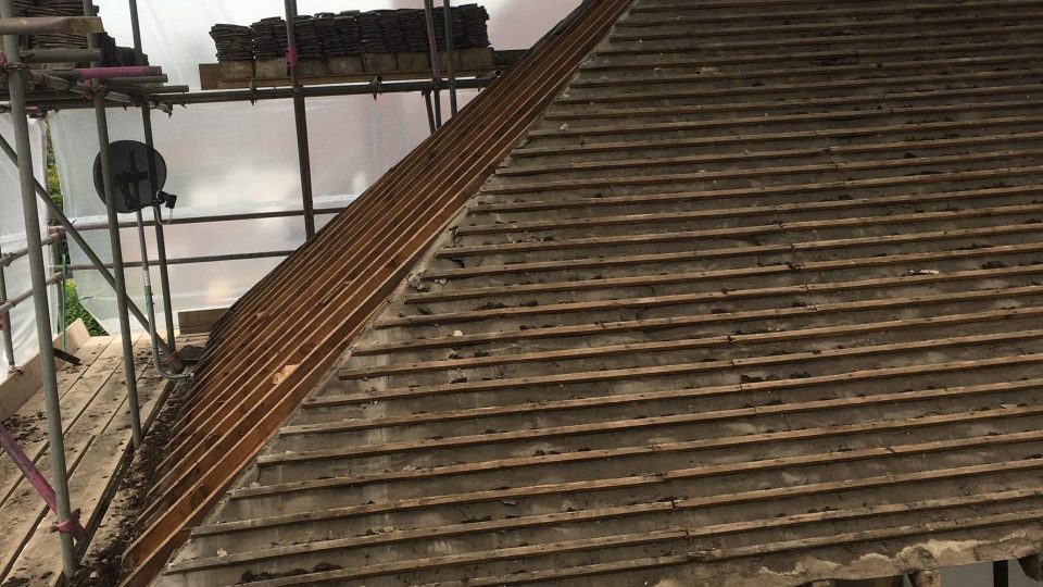 Old roof before removal