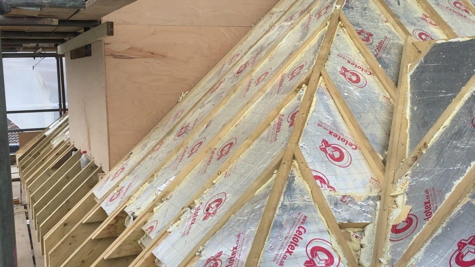 Construction of new roof