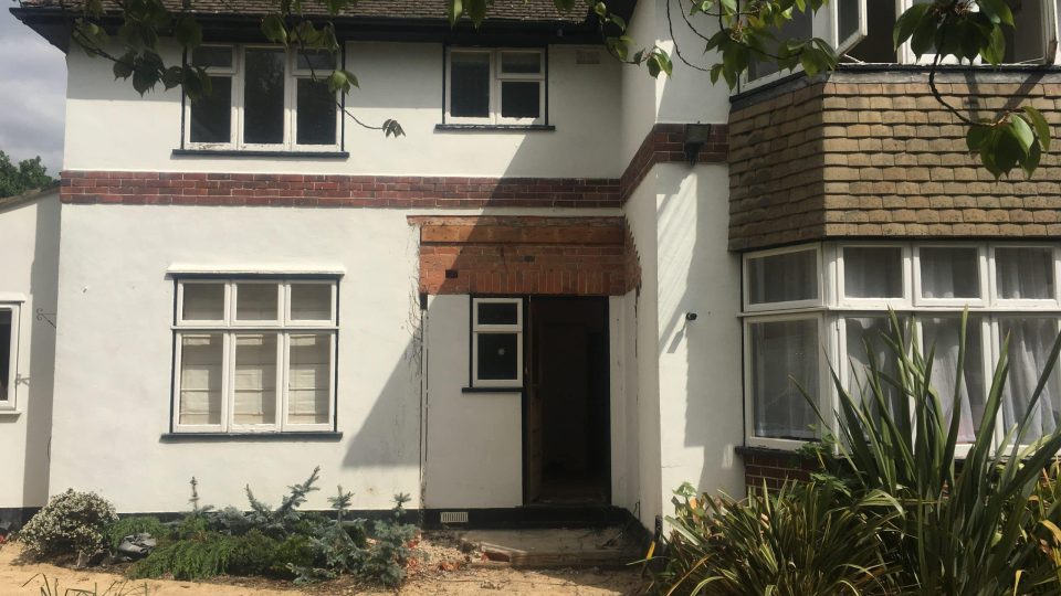 Front of house before project